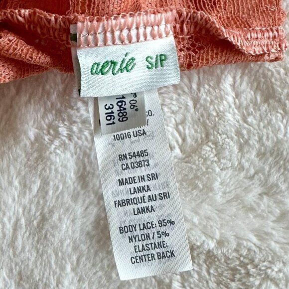 NWT Aerie Coral Bluegrass Lace Padded Racerback Bralette - Size: Small - Picture 4 of 8